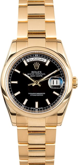 Rolex 18K Gold Day-Date 118208 Oyster
