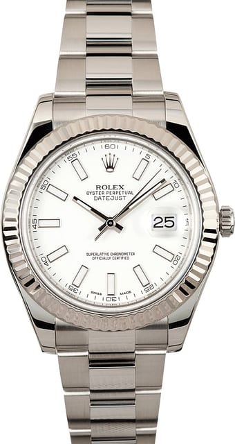 Rolex DateJust II 41MM White Dial 116334