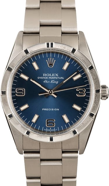 Rolex Air-King 14010 Blue Dial Steel Oyster