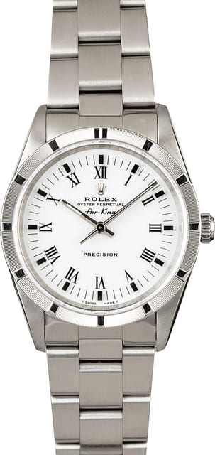 Rolex Air King 14010 White Dial