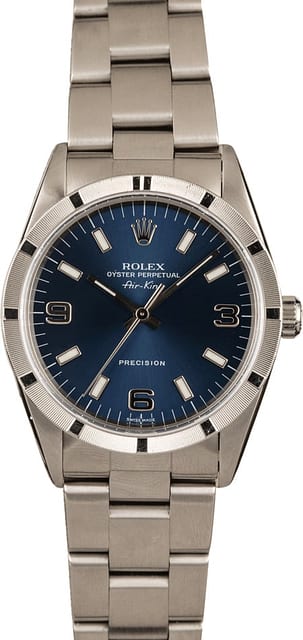 Pre Owned Rolex Air-King 14010 Blue Arabic Dial