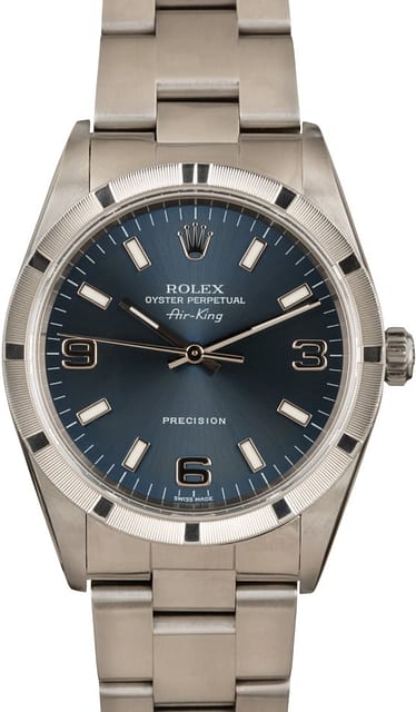 Pre Owned Rolex Air-King Stainless Steel Watch 14010M