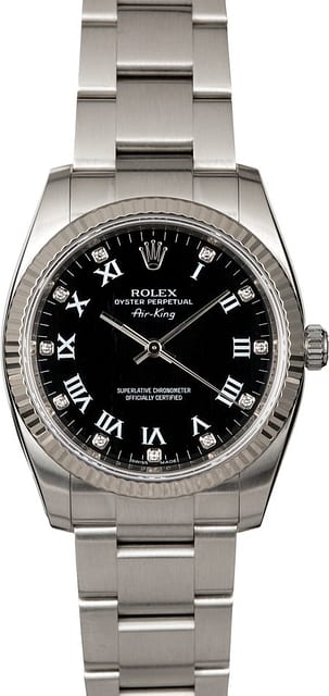 Rolex Air-King 114234 Black Diamond Dial