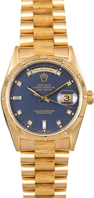 Rolex Bark President 18248 Diamond Dial