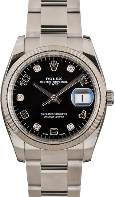 Rolex Date 115234 Diamond Dial