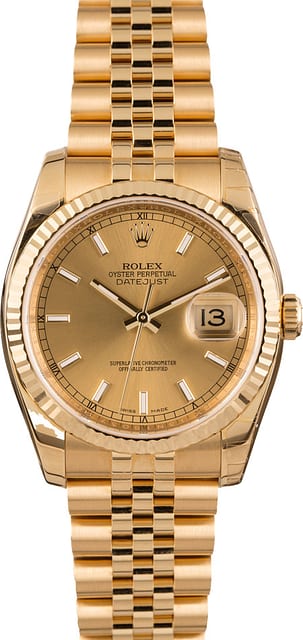 Unworn Men's Rolex DateJust 116238