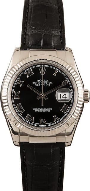 Used Rolex Datejust Black Dial 116139