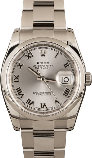 Used Rolex Datejust 116200 Silver Dial Steel Oyster