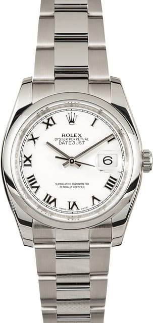 Rolex Datejust 116200 White Roman