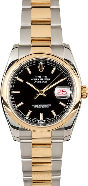 Used Rolex Datejust 116203 Black Index Dial
