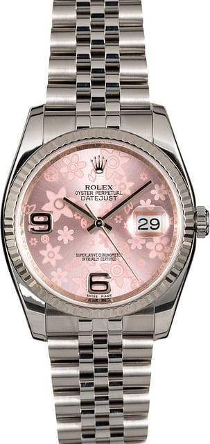 Rolex Datejust 116234 Pink Floral Dial