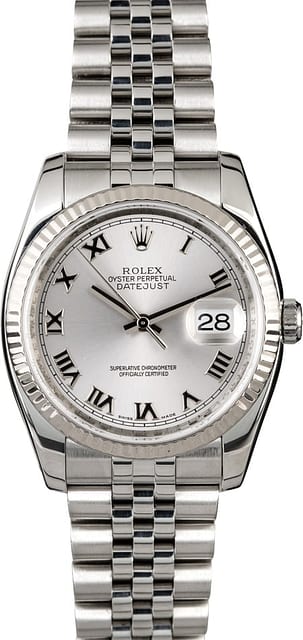 Men's Rolex Datejust 116234 Rhodium Roman