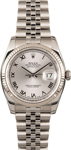 Used Rolex Datejust 116234 Stainless Steel and White Gold