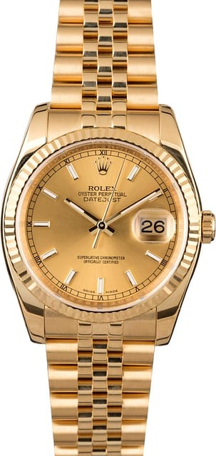 Men's Rolex Datejust 116238 Yellow Gold Jubilee