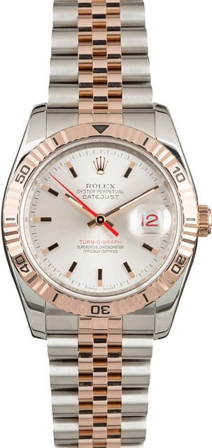 Pre Owned Rolex Datejust 116261 Two Tone Everose Thunderbird