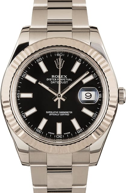 Genuine Rolex Datejust 116334 Black Dial