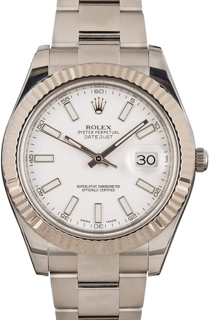 Rolex Datejust 116334 White Luminescent Dial