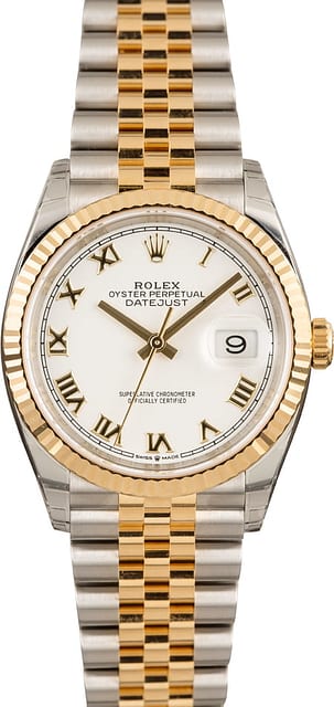 Unworn Rolex Datejust 126233 White Roman Dial