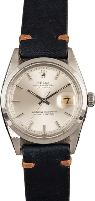 Vintage Rolex Datejust 1600 Silver 'Pie Pan' Index Dial