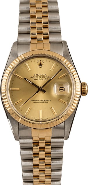 Pre-Owned Rolex 16013 Datejust Champagne Dial T