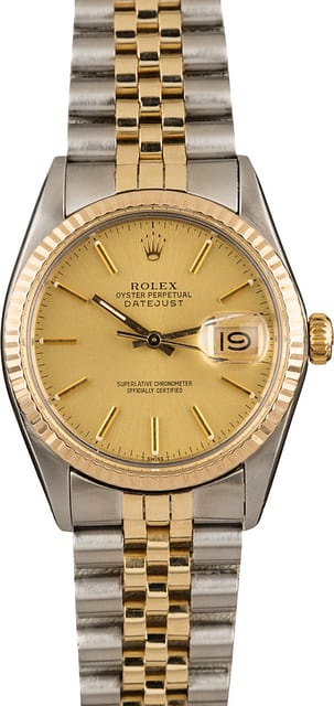 Pre-Owned Rolex 36MM Datejust 16013 Fluted Bezel