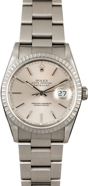 Rolex Datejust 16220 Silver Dial Steel Oyster Band