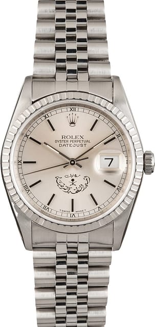 Rolex Datejust 16220 Silver Saudi Private Label Dial