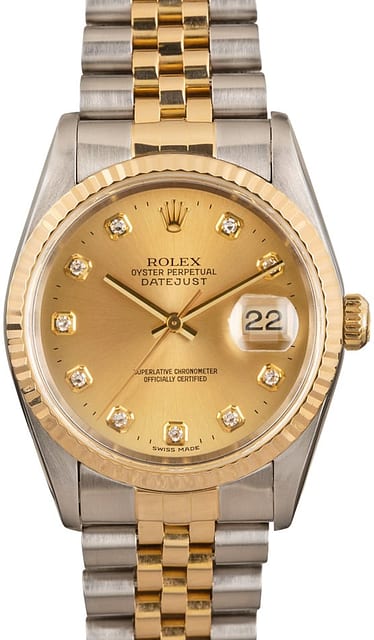 Rolex 16233 Datejust with Diamonds