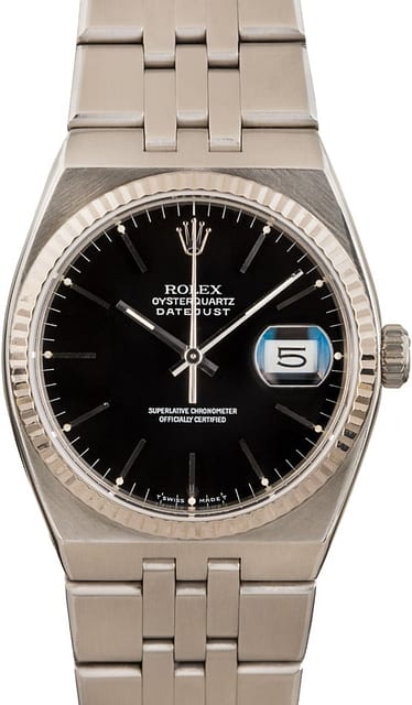 Rolex Datejust Oysterquartz 17014 Black Dial