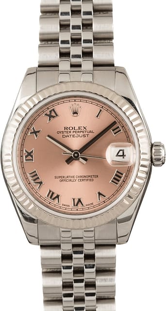 Pre-Owned Rolex Datejust 178274 Pink Roman Dial