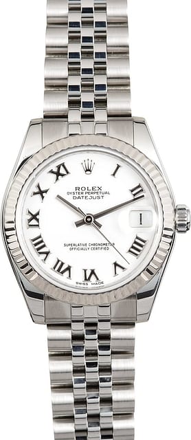 Used Rolex Datejust 178274 White Dial Mid-Size