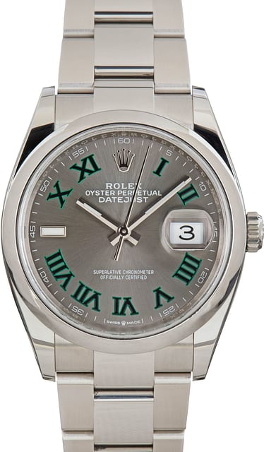 Pre-Owned Rolex Datejust 36 Wimbledon Dial Ref 126200