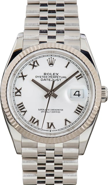 Rolex Datejust 126234 White Roman Dial