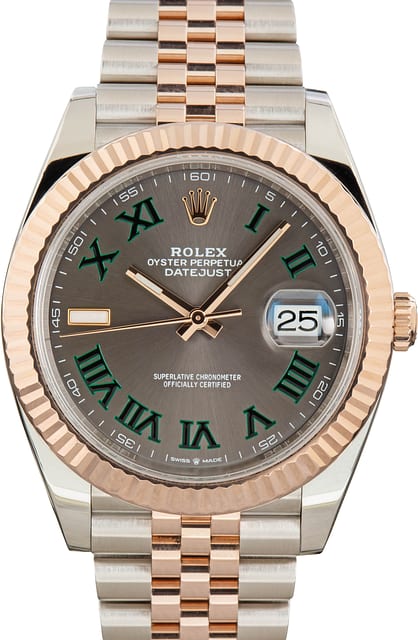 Rolex Datejust 41 Ref 126331 Slate Wimbledon Dial