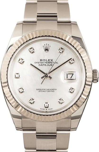 PreOwned Rolex Datejust 41 Ref 126334 Diamond Dial