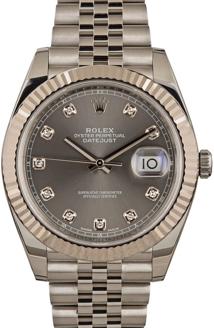 Rolex Datejust 41 Rhodium Dial 126334