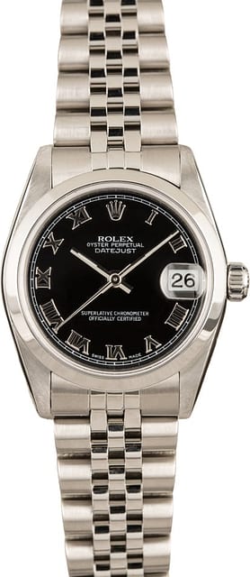 Rolex 31MM Datejust 78240 White Roman Dial