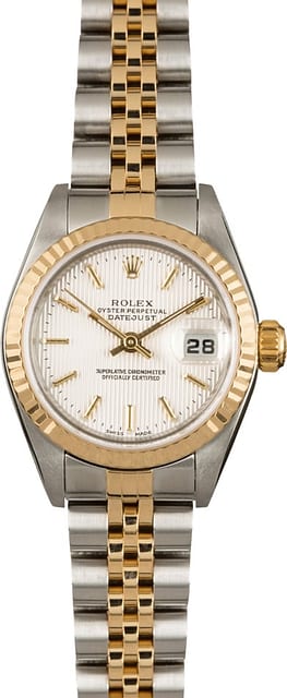 Used Rolex Datejust 79173 Silver Tapestry Dial