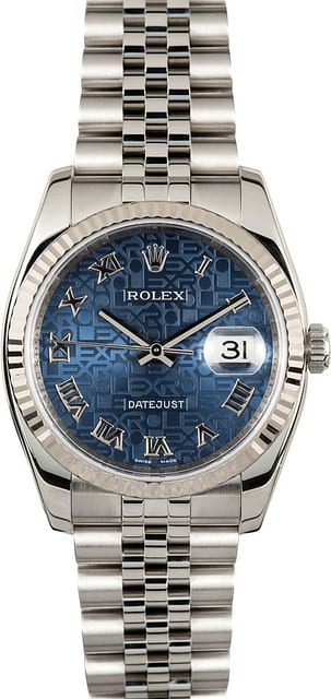 Rolex Datejust 116234 Blue Roman Jubilee