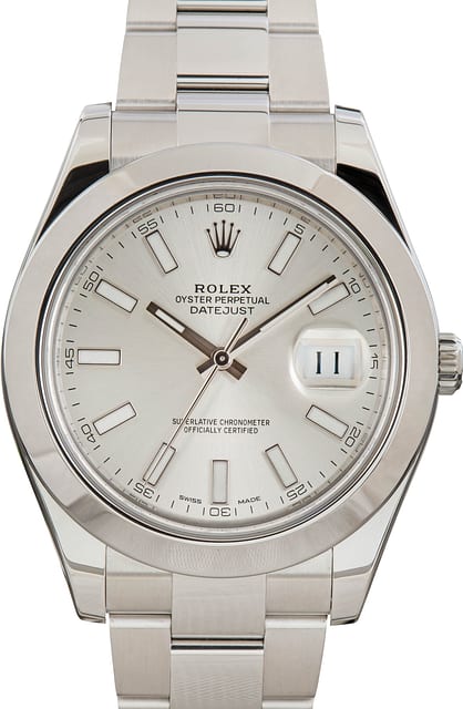 Rolex Datejust II Ref 116300 Silver Dial