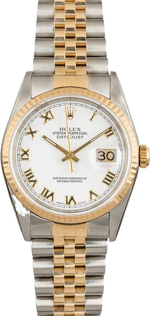 Used Rolex Datejust White 16233