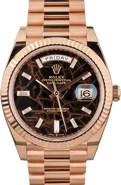 Rolex Day-Date 40 Ref 228235 Eisenkiesel Dial