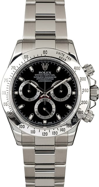 Used Rolex Daytona 116520 Black Dial