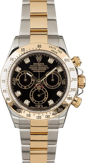 PreOwned Rolex Daytona 116523 Black Diamond Dial