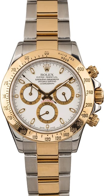 Pre-Owned Rolex Daytona Two Tone 116523 White Dial