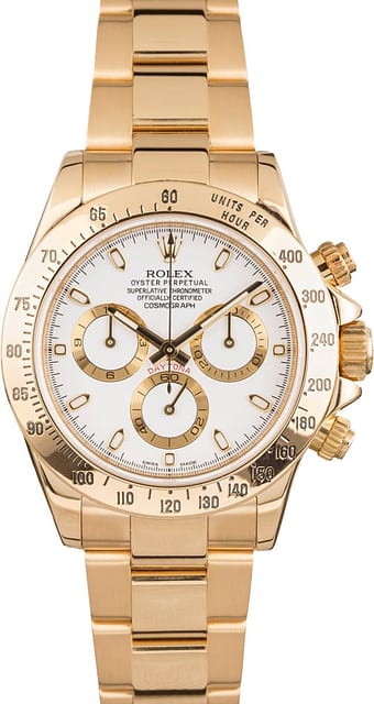 Rolex Daytona 116528 White Dial Serial Engraved