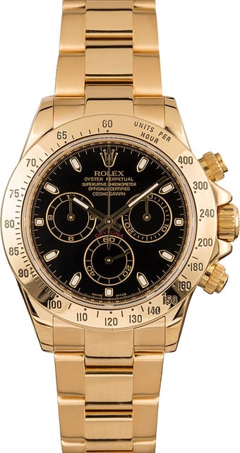 Pre-Owned Rolex Daytona 116528 Black Dial
