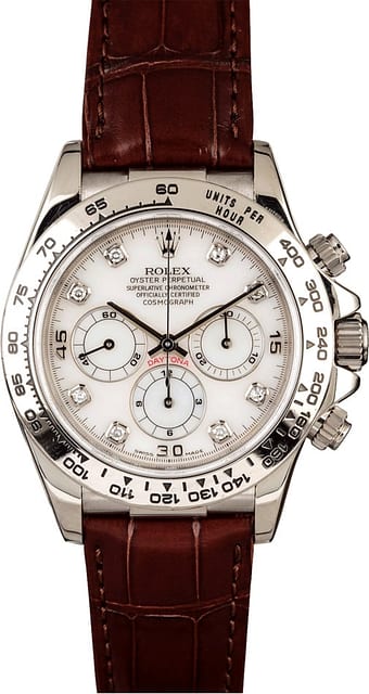 Rolex Daytona 16519 White Diamond Dial