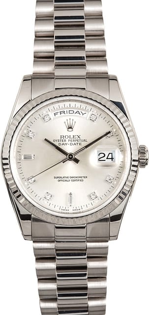 Rolex Diamond President 118239 White Gold