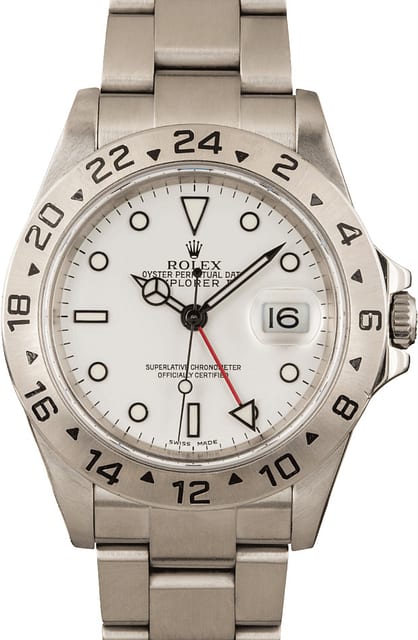Pre-Owned Rolex Explorer II Ref 16570 GMT Bezel